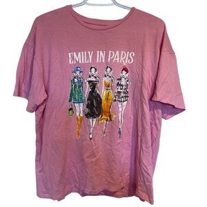 Emily in Paris Pink T-Shirt Size XL